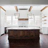 Reclaimed Oak, Natural & Milled Face, Tobacco Stain - kitchen island